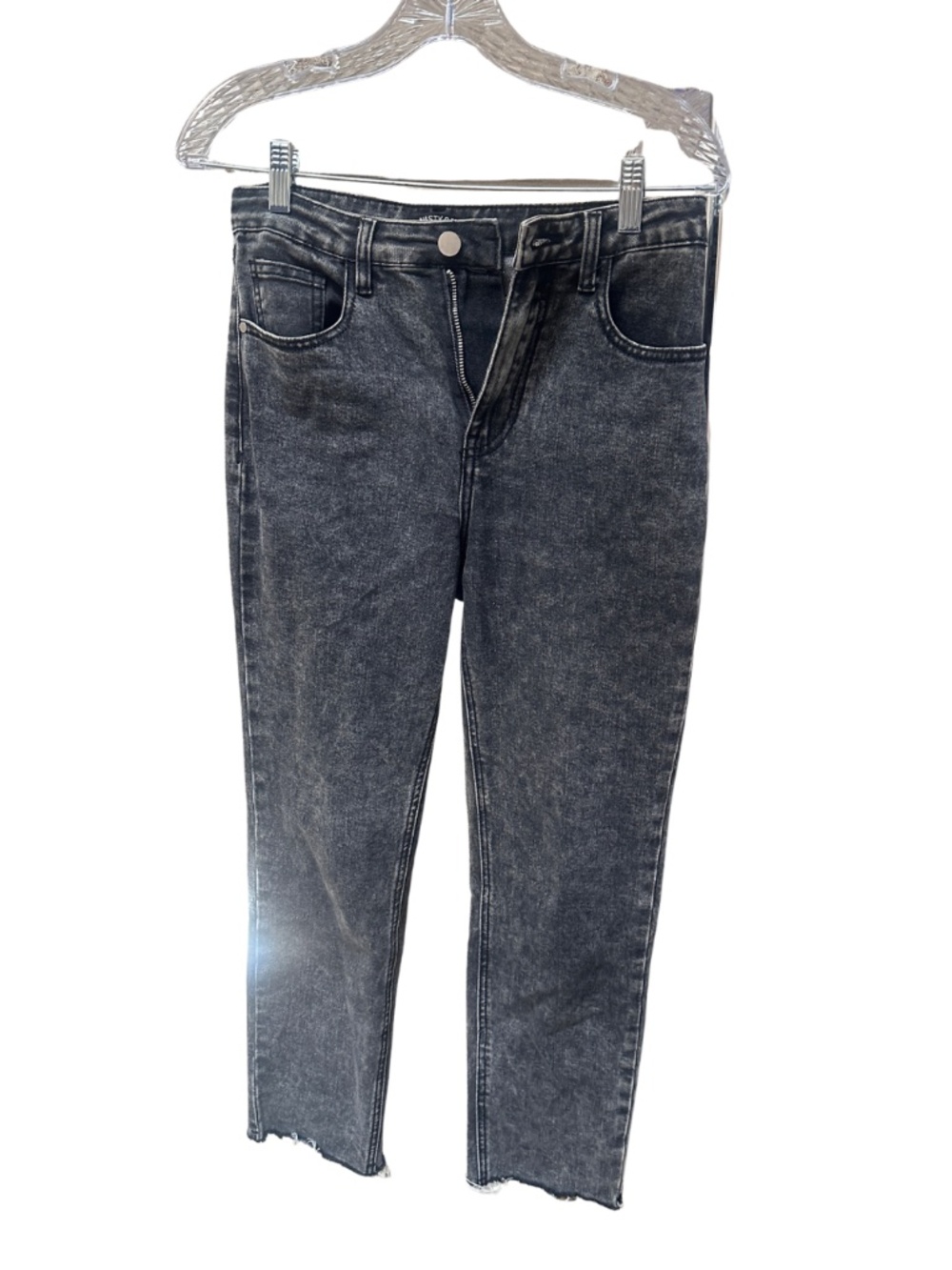 Nasty Gal Gray Black Bootcut Jeans - Misses 34